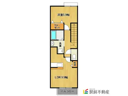 ベル・メゾン壱番館(1LDK/2階)の間取り写真