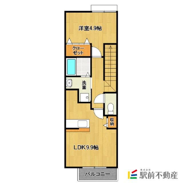 ブリアン(1LDK/2階)の間取り写真