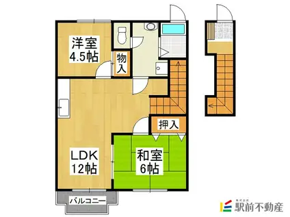 ジョワエスポワール(2LDK/2階)の間取り写真