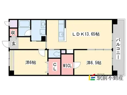 プリマヴェーラ一條(2LDK/1階)の間取り写真