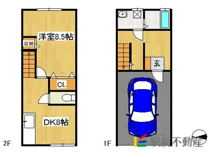 ユノソハイツ蒲原(1DK/1階)の間取り写真