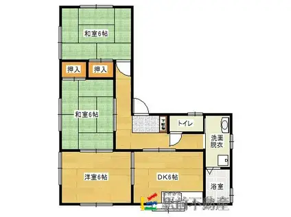 野田コーポ(3DK/2階)の間取り写真