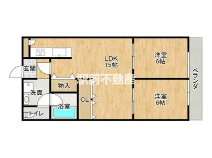 塩浜マンション(2LDK/1階)の間取り写真
