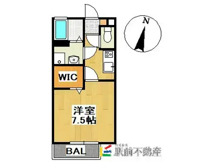 セジュールソシア(1K/1階)の間取り写真