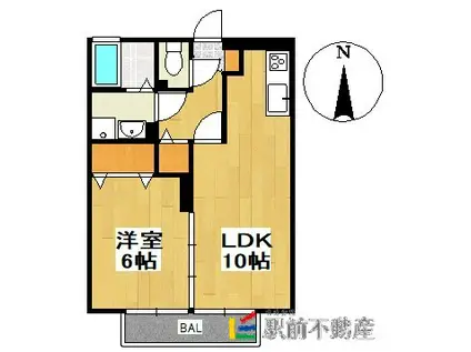 サニーコート草木(1LDK/2階)の間取り写真