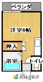 スペースA(ワンルーム/1階)の間取り写真