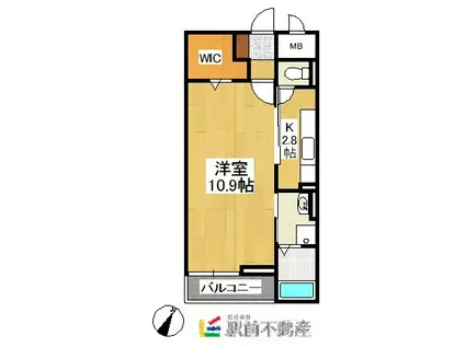 フォレスタあけぼの(1K/2階)の間取り写真