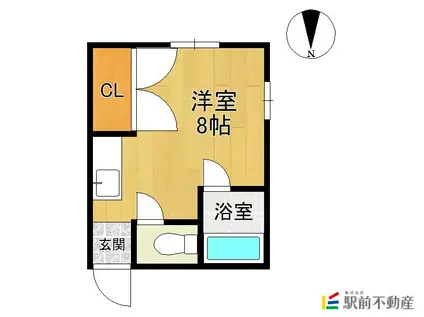 プチハウス(ワンルーム/1階)の間取り写真