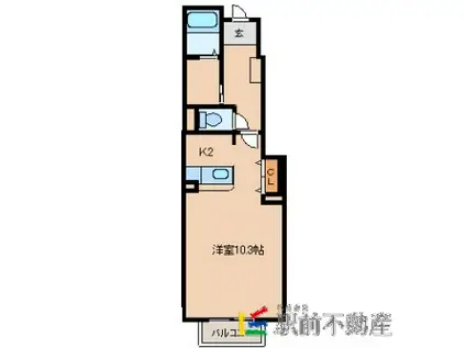 FROM 1ST(1K/1階)の間取り写真