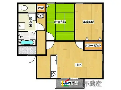 コーポラテッド久恵(2LDK/1階)の間取り写真