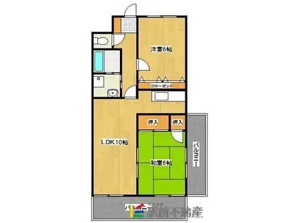 SKマンション(2LDK/5階)の間取り写真