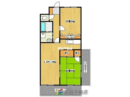 SKマンション(2LDK/5階)の間取り写真