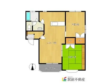 ハニーハイツ(2LDK/2階)の間取り写真