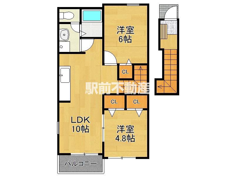 ポラリス弐番館(2LDK/2階)の間取り写真