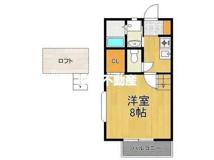 グランデファジョリーノ(1K/2階)の間取り写真