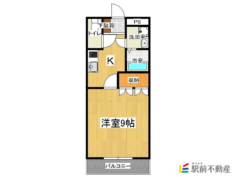 アシューレSR(1K/2階)の間取り写真