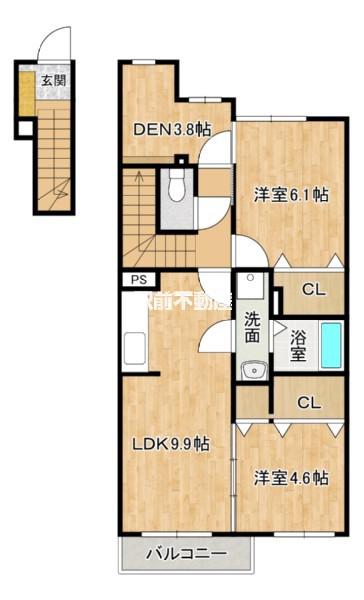 ティファニー(2SDK/2階)の間取り写真