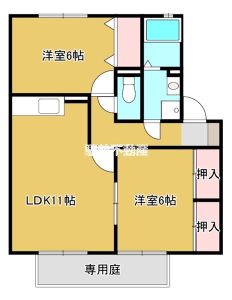 エスポワール(2LDK/1階)の間取り写真