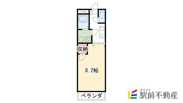 サンヒルズ東蒲池(1K/1階)の間取り写真