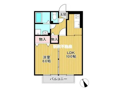 ドリーム ホープ(1LDK/2階)の間取り写真