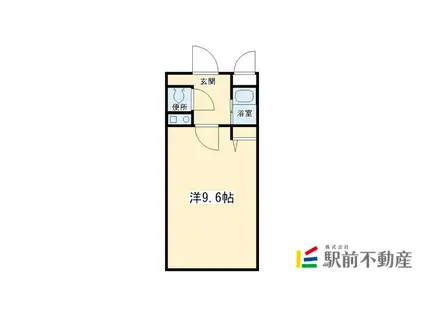 アップルハウス(ワンルーム/2階)の間取り写真