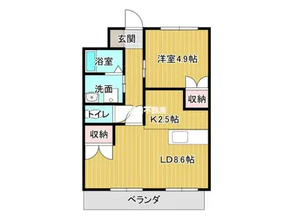 ラディアーレ(1LDK/1階)の間取り写真