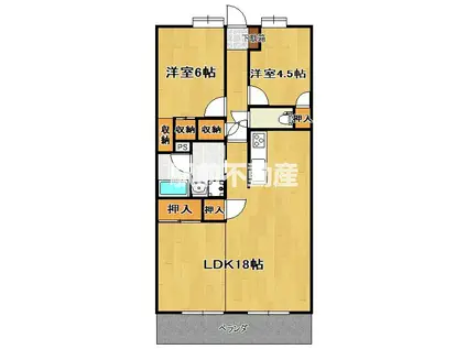 レジデンス新栄町(2LDK/5階)の間取り写真