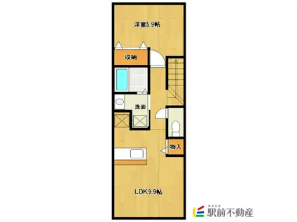 ベル・メゾン壱番館(1LDK/2階)の間取り写真