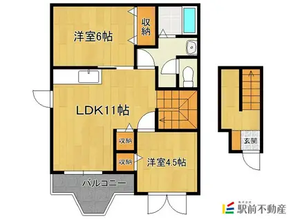 サンシャインひろ(2LDK/2階)の間取り写真