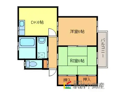 コーポピア(2DK/2階)の間取り写真