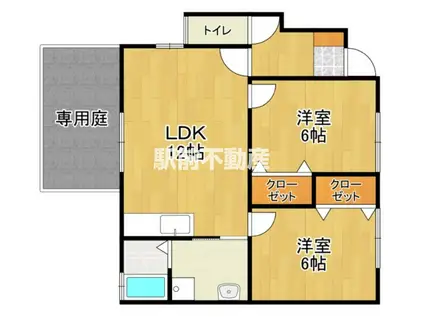 わんだふるコート(2LDK/1階)の間取り写真