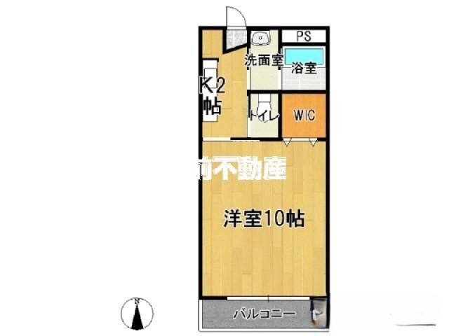ラウトSENTOSA輝(1K/4階)の間取り写真