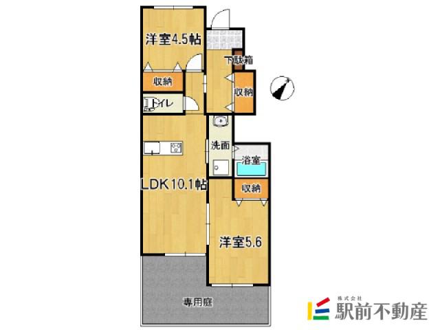 サンファミール(2LDK/1階)の間取り写真