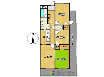 レジデンス新栄町(3LDK/5階)の間取り写真