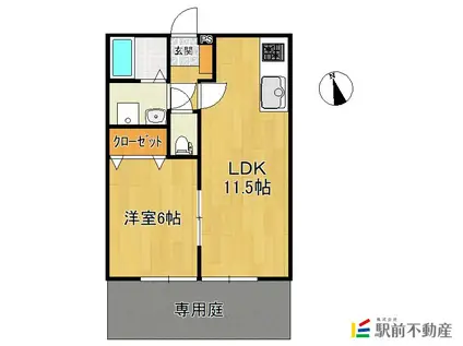 コンフォートK・M(1LDK/1階)の間取り写真