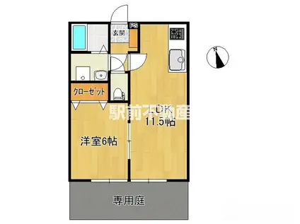 コンフォートK・M(1LDK/1階)の間取り写真