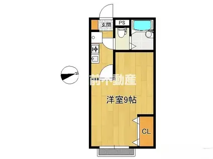 コーポNAO(1K/1階)の間取り写真