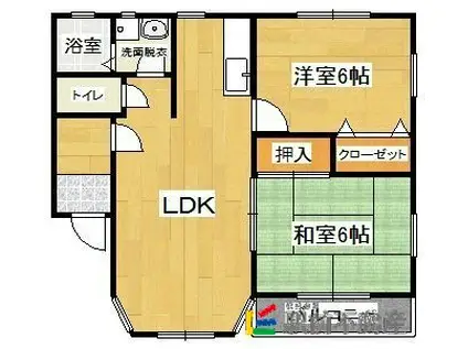 アップル2000(2LDK/1階)の間取り写真