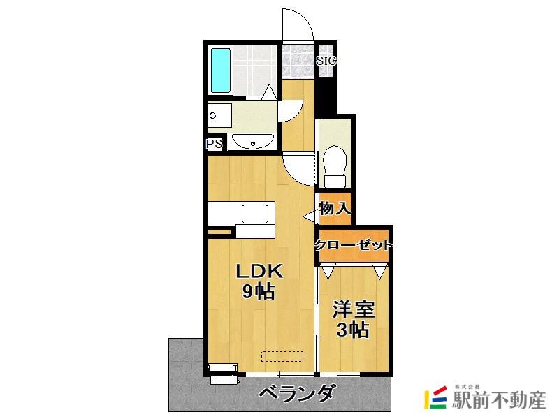 フローレス(1LDK/1階)の間取り写真
