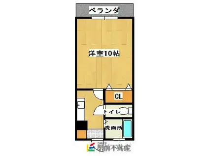 FT1038 A棟(1K/2階)の間取り写真