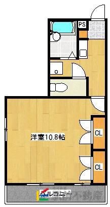 パストラルみずた(1K/3階)の間取り写真