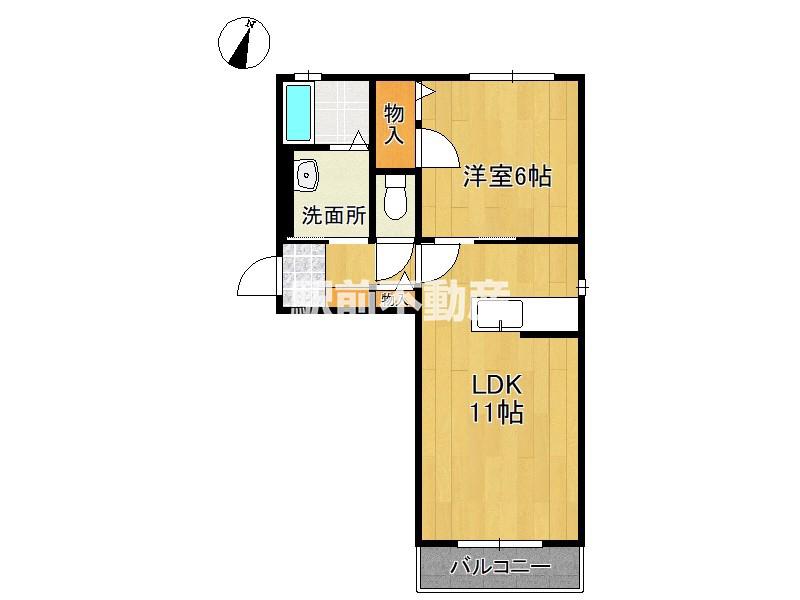 CANNA S(1LDK/2階)の間取り写真