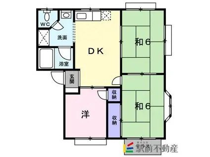 グリーンコーポ(3DK/1階)の間取り写真