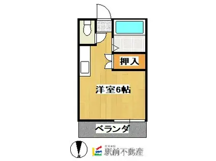 スペースA(ワンルーム/2階)の間取り写真