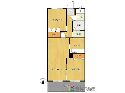 TOSHIO(2LDK/1階)の間取り写真