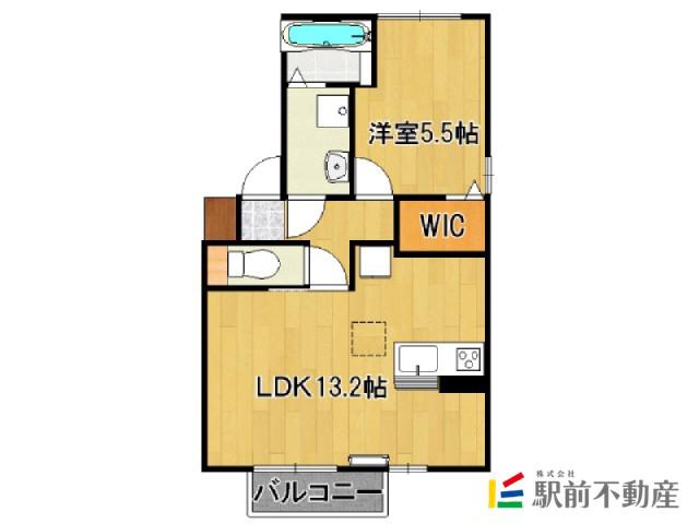 プランタン A(1LDK/2階)の間取り写真