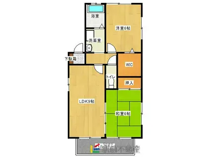 ピュアザタクマ(2LDK/3階)の間取り写真