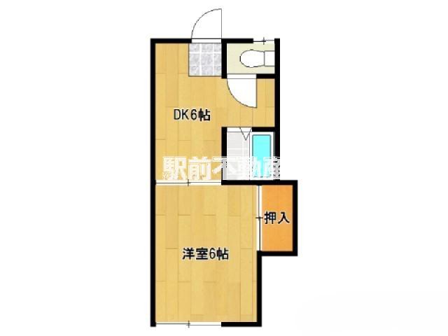 からたちブルーメ2(1DK/2階)の間取り写真