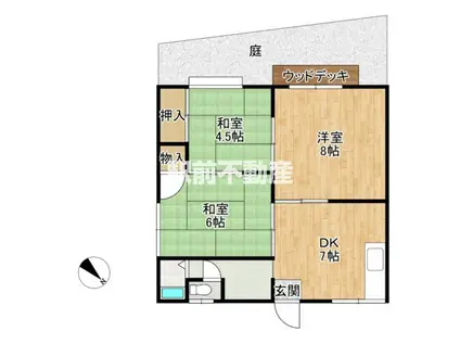 ひまわり壱番館(3DK/1階)の間取り写真