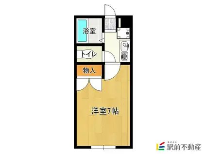 レオパレスみなみごうばる(1K/2階)の間取り写真